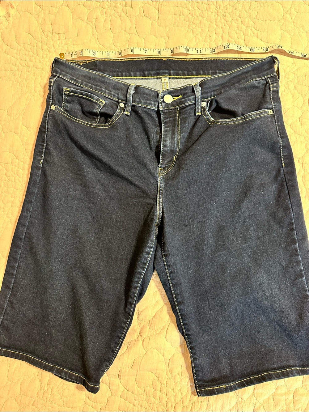 Levi's Dark Blue Denim Women's Bermuda Shorts